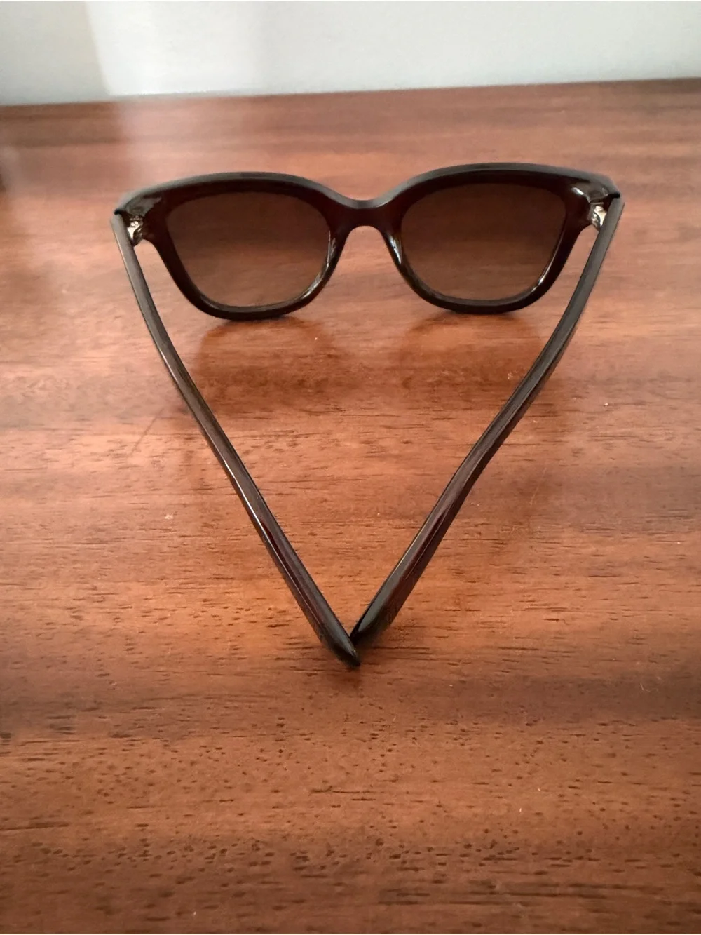 Salvatore Ferragamo Cat Eye Dark Brown Frame Sunglasses with Brown Gradient Lens